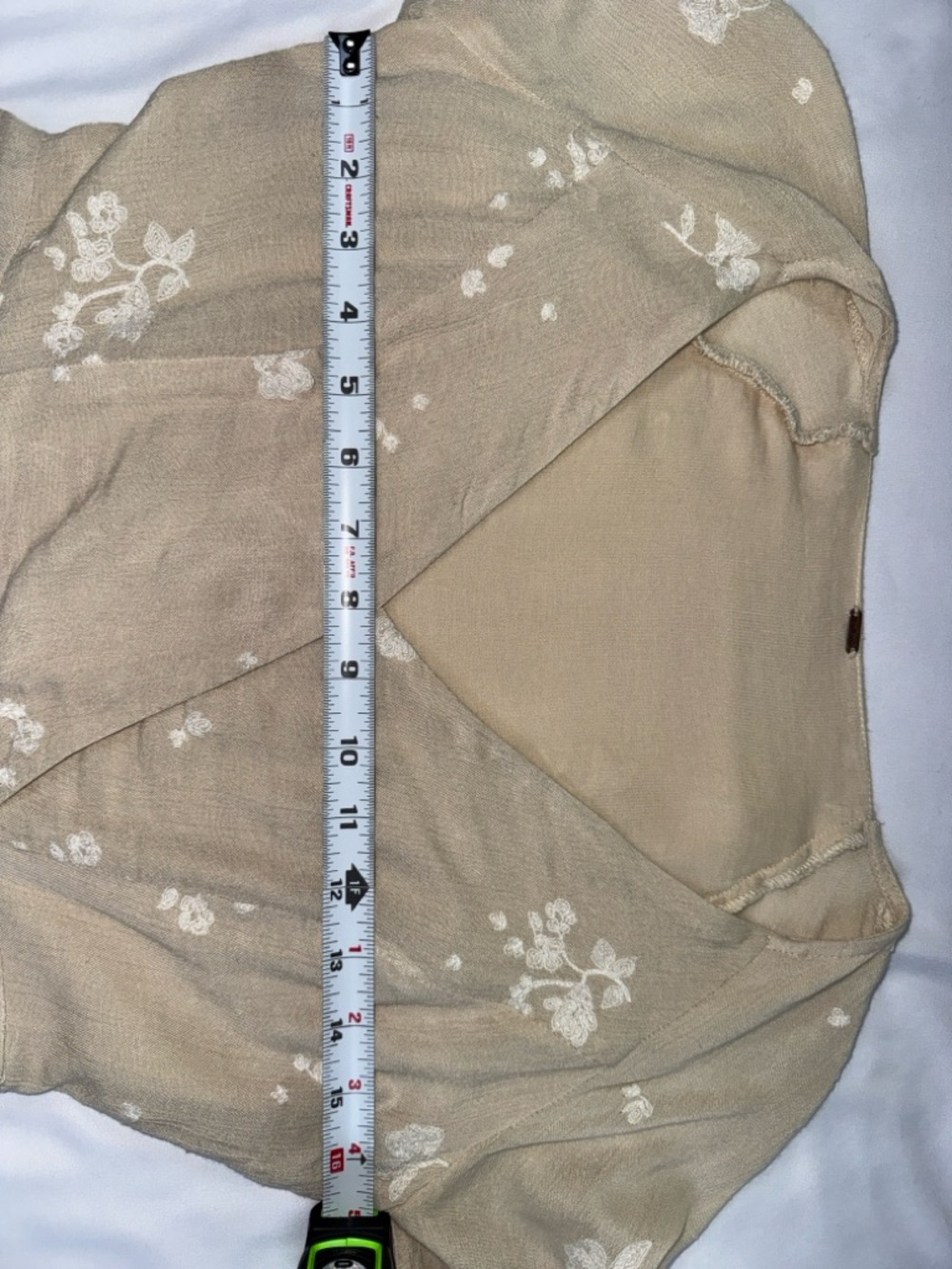 Free People Beige Floral Tunic Dress Lightweight Boho Women’s Size Medium - Picture 12 of 16